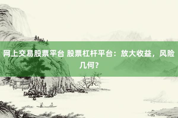 网上交易股票平台 股票杠杆平台：放大收益，风险几何？