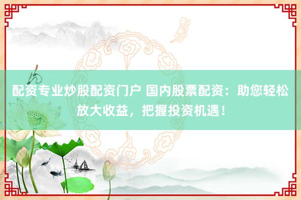 配资专业炒股配资门户 国内股票配资：助您轻松放大收益，把握投资机遇！