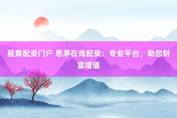 股票配资门户 思茅在线配资：专业平台，助您财富增值