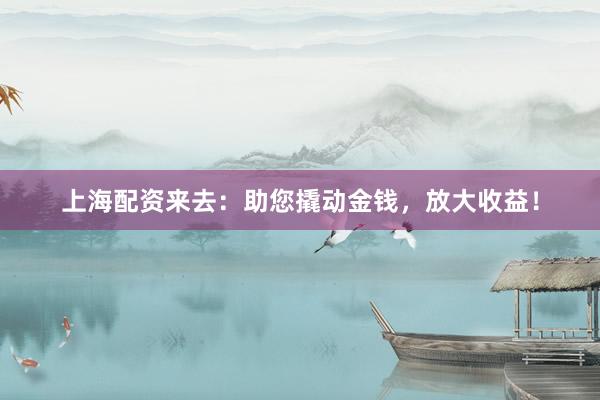 上海配资来去：助您撬动金钱，放大收益！