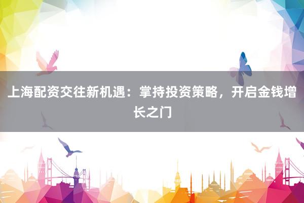 上海配资交往新机遇：掌持投资策略，开启金钱增长之门