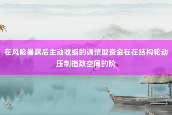 在风险暴露后主动收缩的调整型资金在在结构轮动压制指数空间的阶