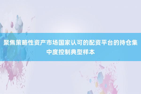 聚焦策略性资产市场国家认可的配资平台的持仓集中度控制典型样本
